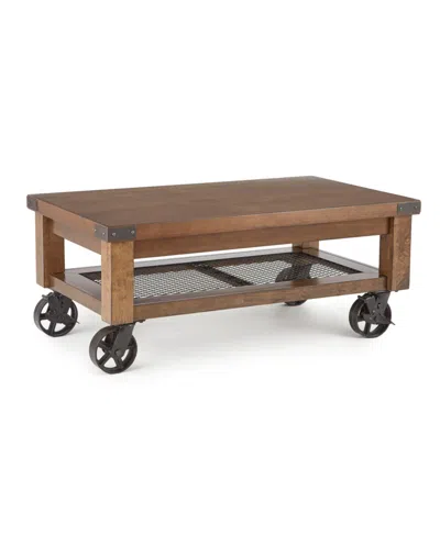 Steve Silver Hailee 48" Cocktail Table In Distressed Oak
