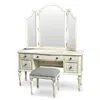 Steve Silver Highland Park Vanity, Mirror And Bench - Rustic Ivory