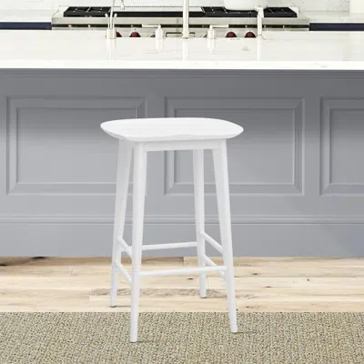Steve Silver Hilton Counter Stool White In Blue