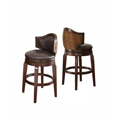 Steve Silver Jasper Bar Chairs - Set Of 2 In Brown