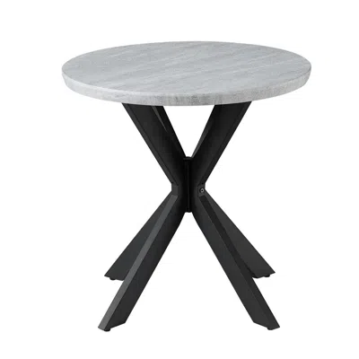 Steve Silver Keyla Faux Marble Round End Table