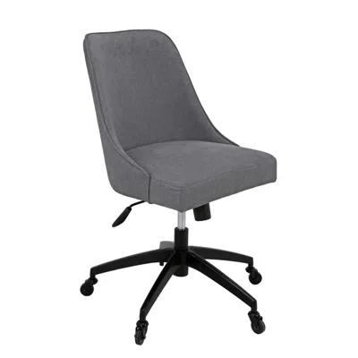 Steve Silver Kinsley Swivel Upholstered Desk Chair In Black