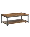 Steve Silver Lantana 48" Wood Finish Cocktail Table With Casters In Honey Wood Finish