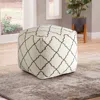Steve Silver Lattice Square Pouf