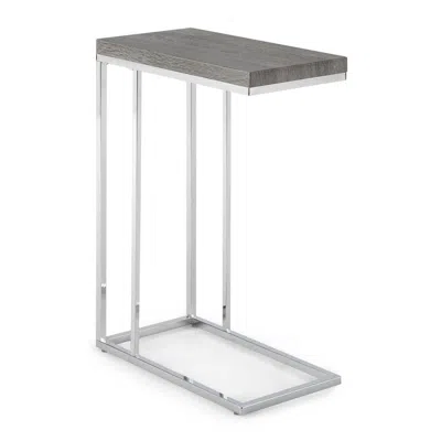Steve Silver Lucia Chairside End Table, Grey/brown