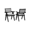 Steve Silver Magnolia Black Arm Chair, Set Of 2 In Gray