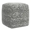 Steve Silver Nahara Boucle Black Woven Square Pouf