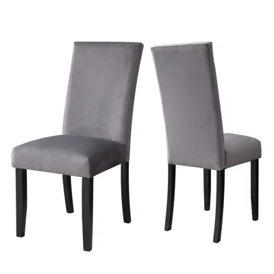 Steve Silver Napoli Gray Velvet Side Chair