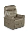 Steve Silver Ottawa 34" Power Lift Chair, Heat, Massage In Medium Brown