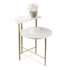 Steve Silver Patna White Marble Top Accent Cabinet
