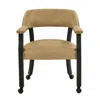 Steve Silver Rylie Dining Camel Pu Arm Chair W/caster