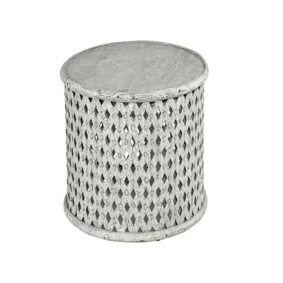 Steve Silver Samir Round End Table In Gray