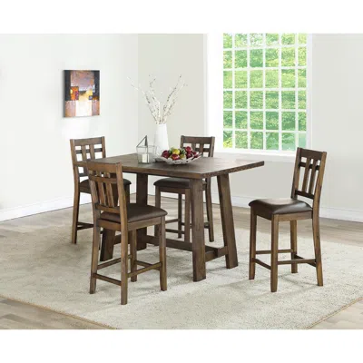 Steve Silver Saranac Counter Chair - Set Of 2 In Brown