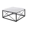 Steve Silver Skyler White Marble Top Square Cocktail Table