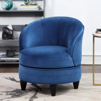 Steve Silver Sophia Swivel Accent Chair Blue Velvet
