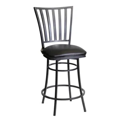 Steve Silver Stellan Swivel Counter Stool In Black