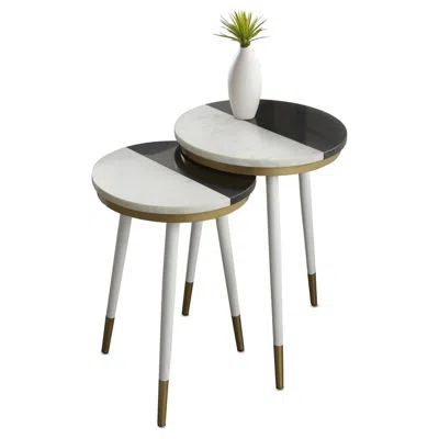 Steve Silver Taj 2 Pk Round Side Table In Multi