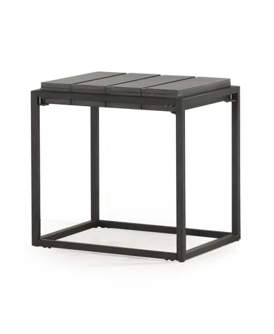 Steve Silver Tekoa 22" Square Wood And Iron End Table In Walnut