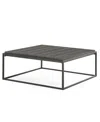 Steve Silver Tekoa 48" Square Wood And Iron Coffee Table In Walnut