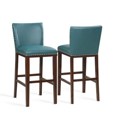 Steve Silver Tiffany Peacock Kd Bar Stool - Set Of 2 In Burgundy