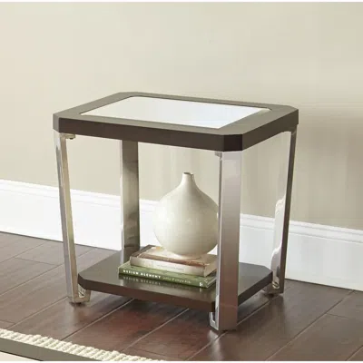 Steve Silver Truman End Table In Metallic