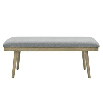 Steve Silver Vida Gray Polyester Dining Bench In Brown