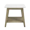 Steve Silver Vida White Marble Top Square End Table