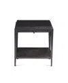 Steve Silver Waco 22" Square Mixed Media End Table In Espresso Finish