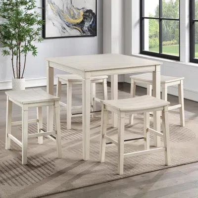 Steve Silver Westlake 5pc Counter Height Dining Set In White