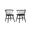 Steve Silver Willow Black Side Chair, Set Of 2 In Black