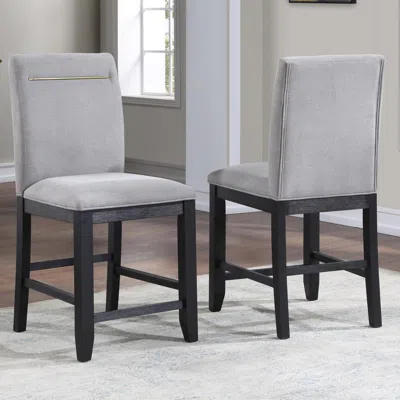 Steve Silver Yves Counter Chair - Grey (set Of 2)
