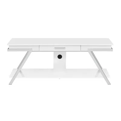 Steve Silver Zena White Tv Stand W/drawer