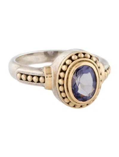 Pre-owned Steven Battelle 1.04ct Iolite Cocktail Ring In Multi