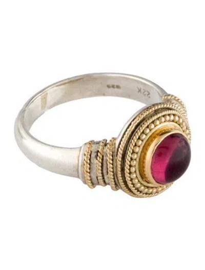 Pre-owned Steven Battelle 1.12ct Tourmaline Cocktail Ring In Multi