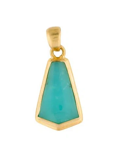 Pre-owned Steven Battelle 18k Opal Pendant In Multi