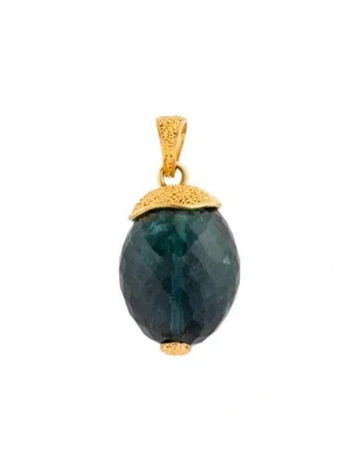 Pre-owned Steven Battelle 22k Tourmaline Pendant In Multi