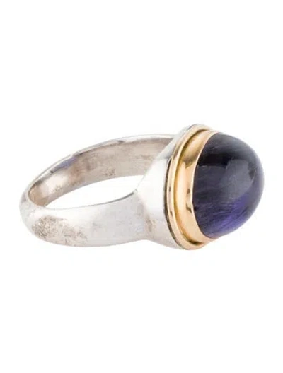 Pre-owned Steven Battelle 7.51ct Iolite Cocktail Ring In Multi