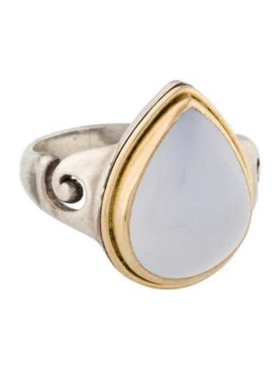 Pre-owned Steven Battelle 9.47ct Chalcedony Cocktail Ring In Multi