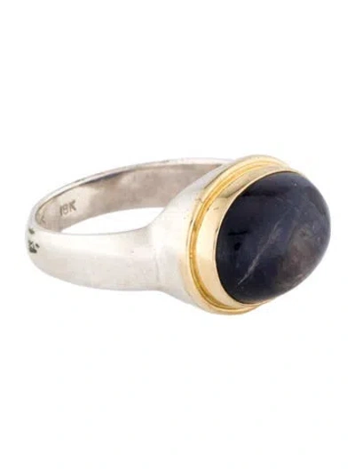 Pre-owned Steven Battelle Iolite Cocktail Ring In Multi