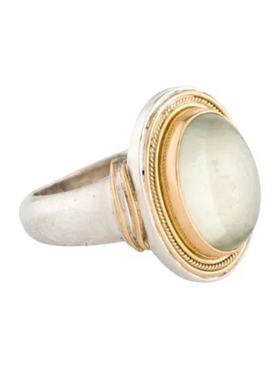 Pre-owned Steven Battelle Moonstone Cocktail Ring In Multi