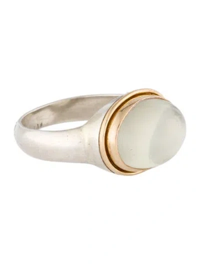 Pre-owned Steven Battelle Moonstone Cocktail Ring In Multi