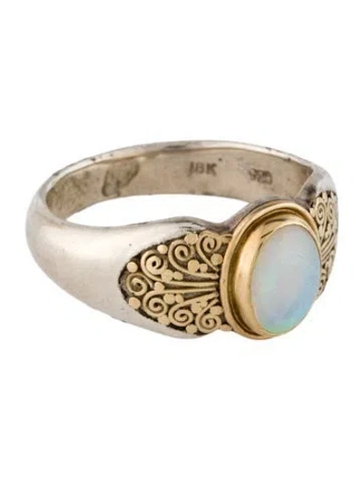 Pre-owned Steven Battelle Opal Ring In Multi
