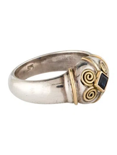 Pre-owned Steven Battelle Sapphire Cocktail Ring In Multi