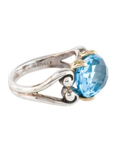 Pre-owned Steven Battelle Topaz Cocktail Ring In Multi