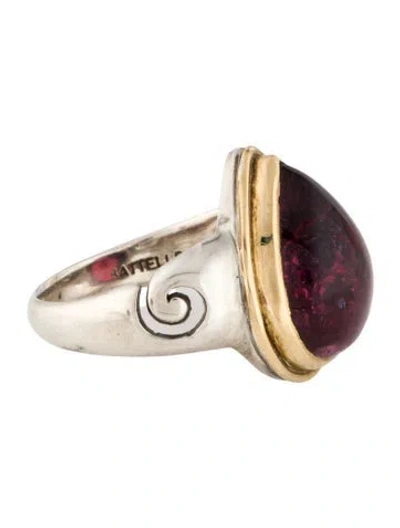 Pre-owned Steven Battelle Tourmaline Cocktail Ring In Multi