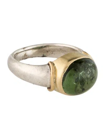 Pre-owned Steven Battelle Tourmaline Cocktail Ring In Multi
