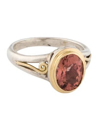 Pre-owned Steven Battelle Tourmaline Cocktail Ring In Multi