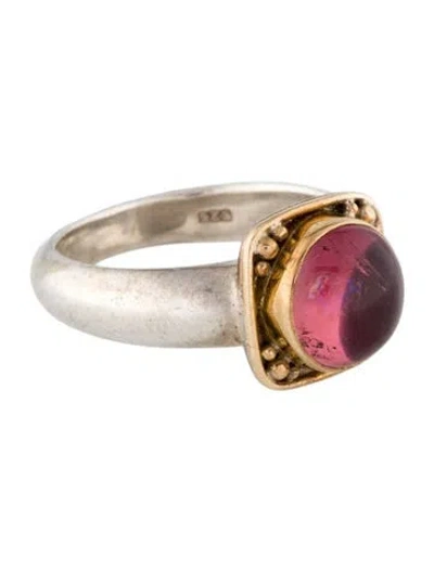 Pre-owned Steven Battelle Tourmaline Cocktail Ring In Multi