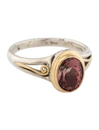 Pre-owned Steven Battelle Tourmaline Cocktail Ring In Multi