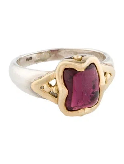 Pre-owned Steven Battelle Tourmaline Cocktail Ring In Multi